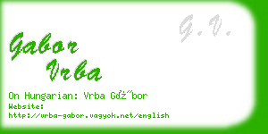 gabor vrba business card